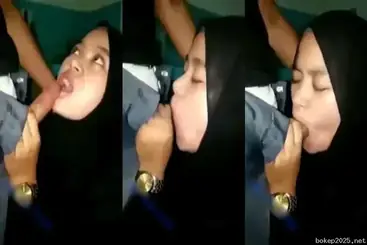 Hijabers Indo Ketagihan Peju Sepong Kontol Rakus