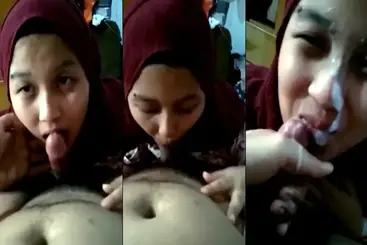 Ukhti Jilbab Sepong Kontol Sampe Crot Muka Basah